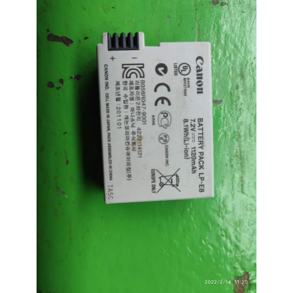 Batre Canon 550D 600D 650D 700D 100% Original Copotan