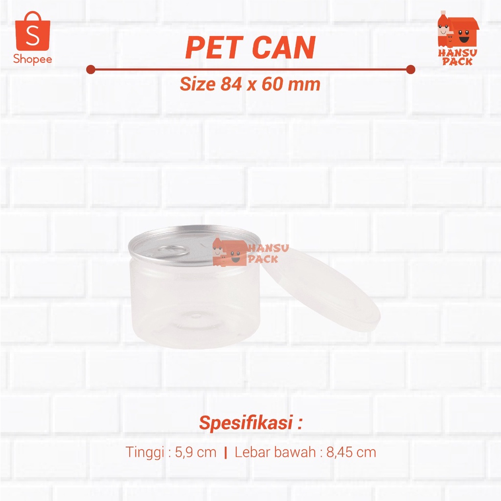 PET CAN 84 X 60 PER DOS isi 432pcs/ Toples Pet can / toples kekinian / wadah kue