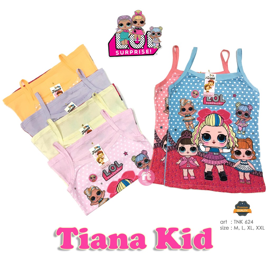 TIANA KIDS | Tanktop Anak / Atasan Anak / Singlet Anak / Tali Kecil