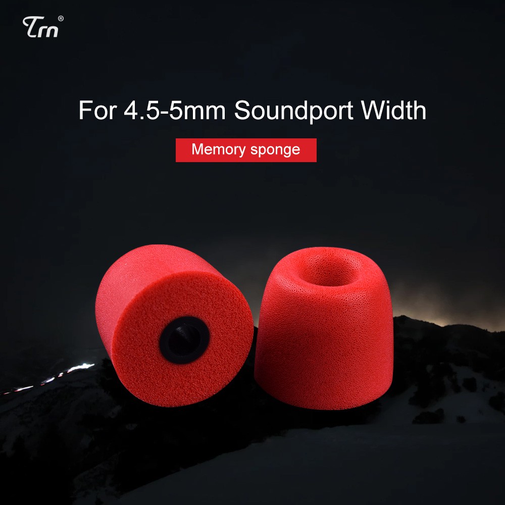 [Bayar Di Tempat]5pairs TRN Noise Isolating Memory Foam Ear Tips Foam Eartips