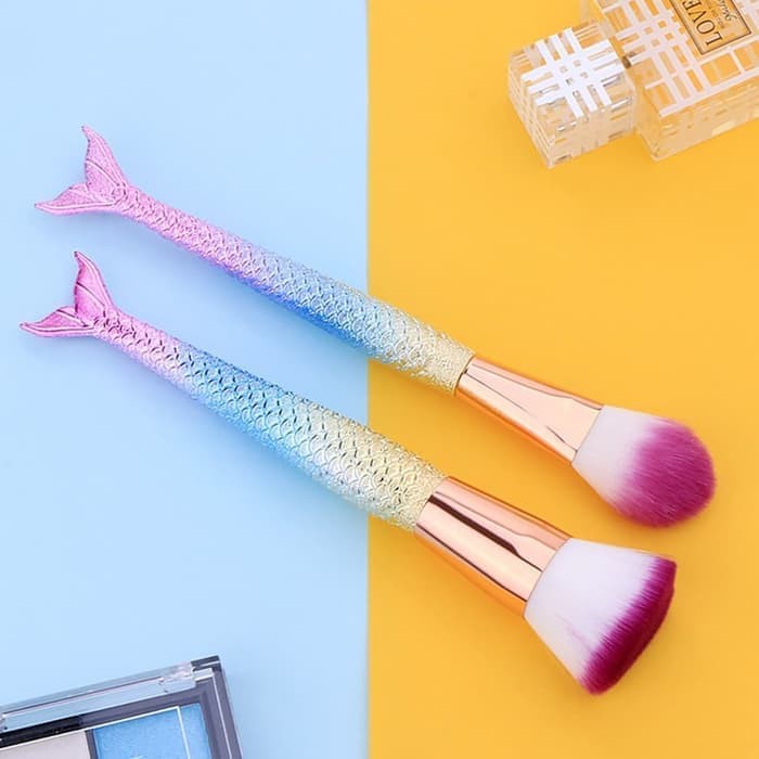 BRUSH SET MERMAID 6PCS VERY SOFT / KUAS MAKE UP SET IMPORT LEMBUT