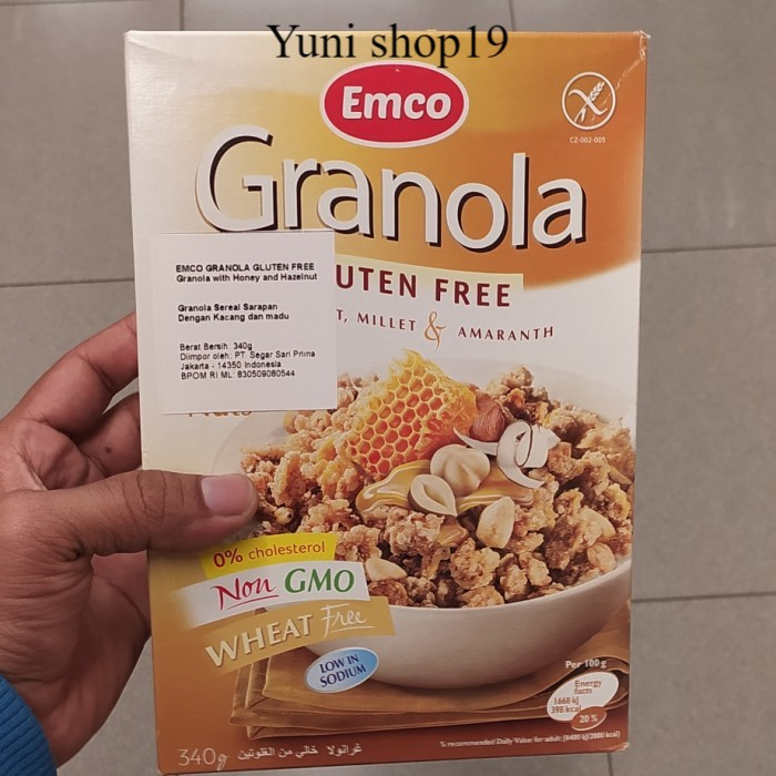 

emco granola gluten free honey 340gr