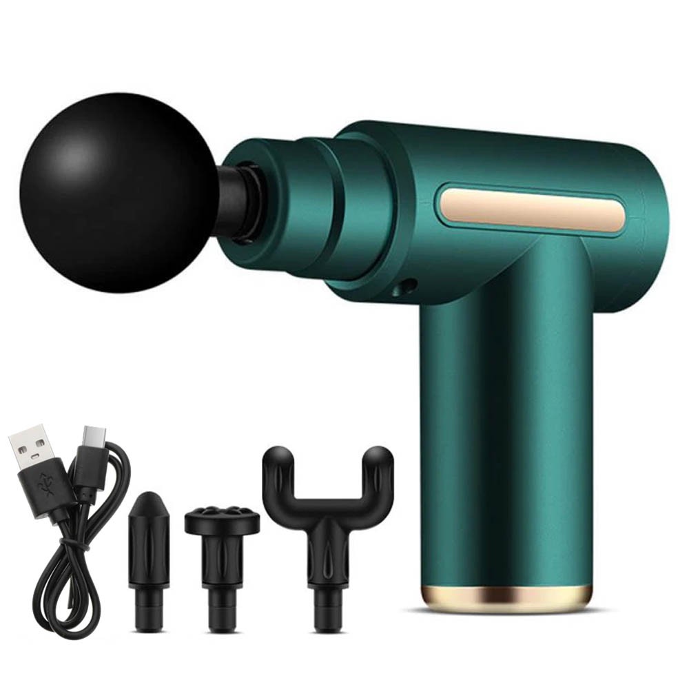 Alat Pijat Terapi Getar Otot Rechargeable - Mini Portable Massager Fascia Gun versi kecil mewah