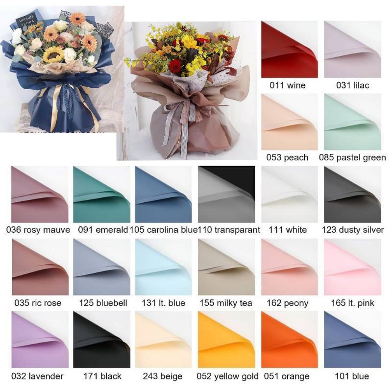 WMS Flower Wrapping Full Color OPP Cellophane Kertas Bungkus Bunga