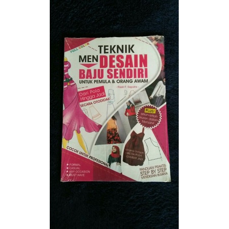 Buku Ketrampilan Kreasi Menjahit Teknik Mendesain Baju Sendiri