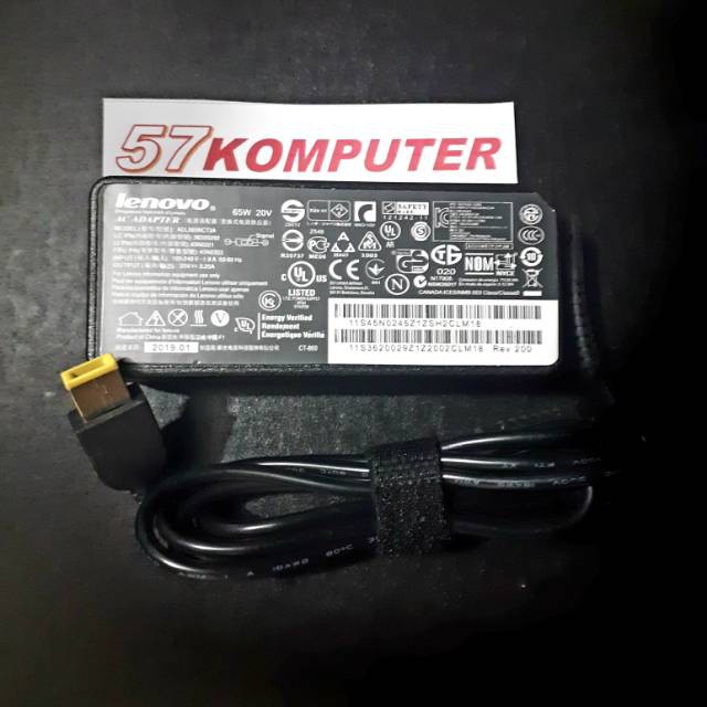 Adaptor Charger Casan Laptop Lenovo 20V 3.25A USB