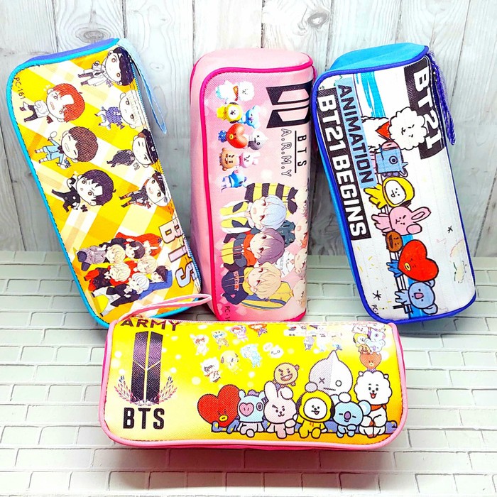 

PC161 BTS BT21 Case Tempat Pensil Resleting Murah