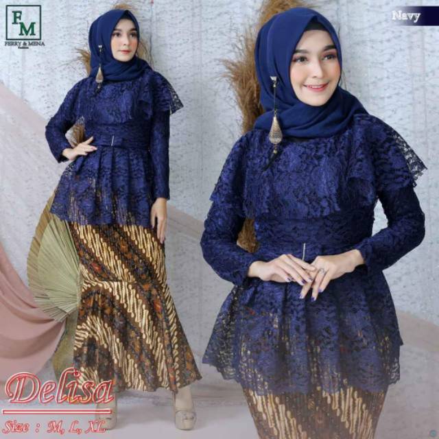 SET KEBAYA DELISA KEBAYA MODERN/KEBAYA TUNANGAN/KEBAYA WISUDA/KEBAYA KONDANGAN