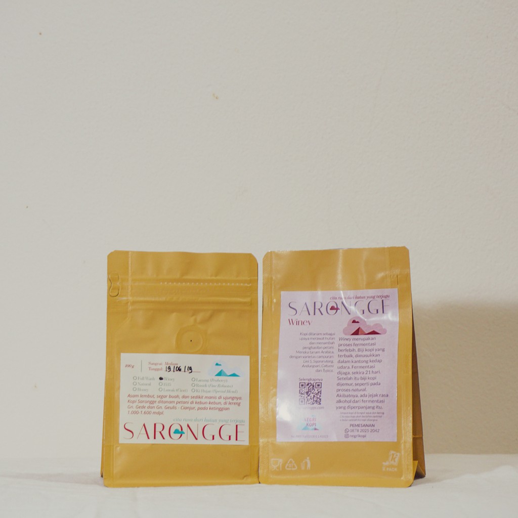 

Kopi Sarongge Winey (100g) [ARABICA] Roasted Beans by Negri Kopi