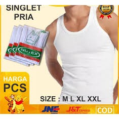 Kaos Dalam Pria / Single Cowok Remaja Ukuran M, L, XL, 3L Termurah