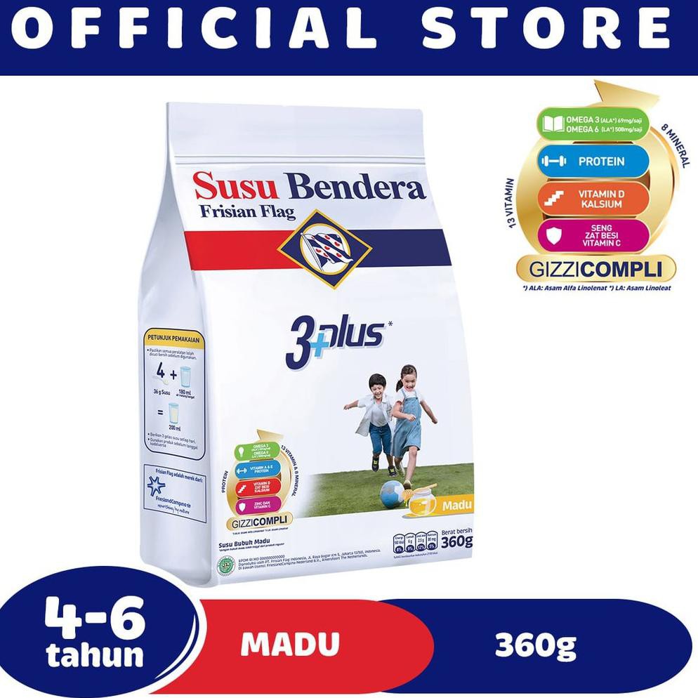 

PGE Susu Bendera 3+ [4-6 Tahun] Rasa Madu 360 g (1 Pcs)CodeH8E6
