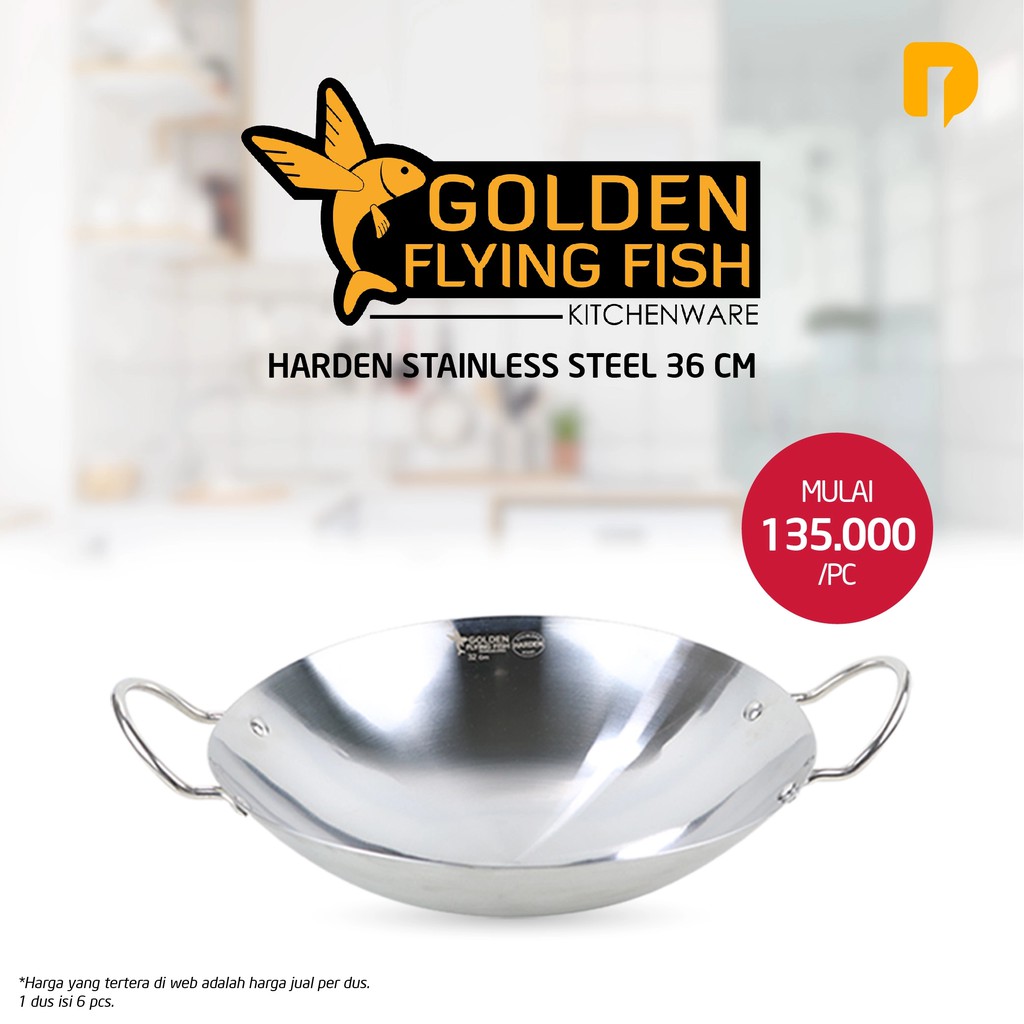 [NS] Wajan 36 CM Harden Stainless anti lengket  [NS]