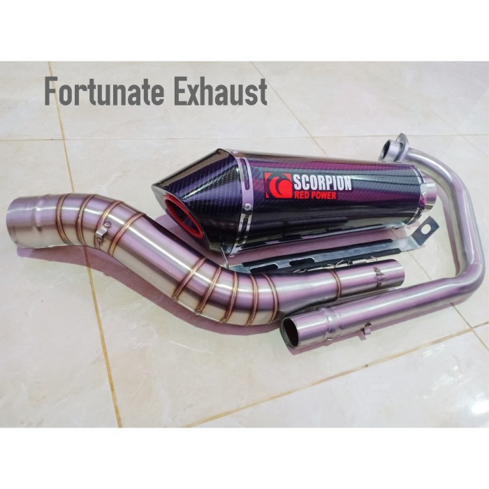 Knalpot Racing R15 V2 Xabre Fullset Scorpion COD