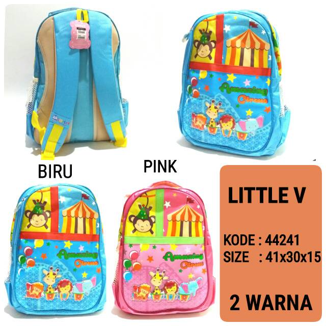 Tas sekolah ransel backpack cewe little v 44241 murah baru