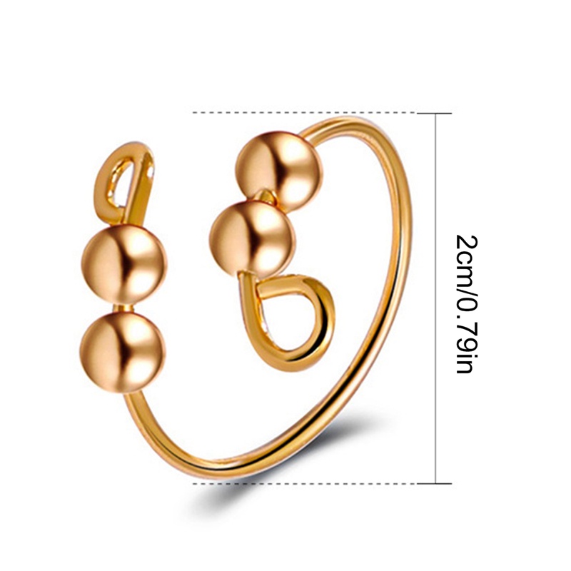 Cincin Model Terbuka Bahan Stainless Steel Dapat Disesuaikan Untuk Wanita