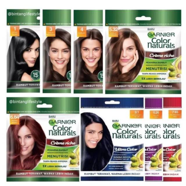 GARNIER COLOR NATURAL  SEMIR RAMBUT all varian