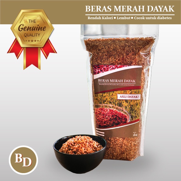 

BERAS MERAH ASLI DAYAK ORGANIK PREMIUM - RENDAH KALORI 1KG