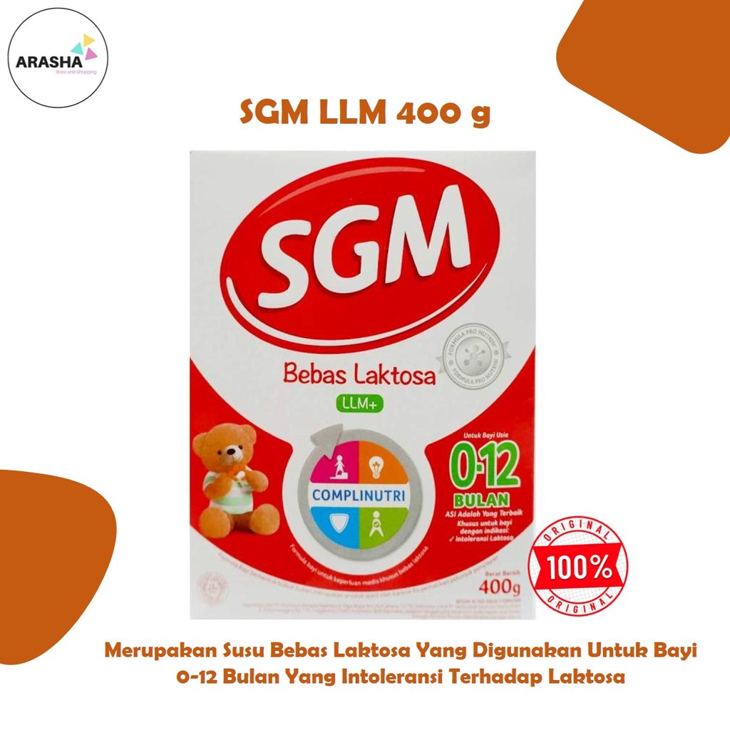 SGM LLM BEBAS LAKTOSA 400 GR 0-12 BULAN Susu Formula Bebas Laktosa Untuk Bayi/Bayi Diare