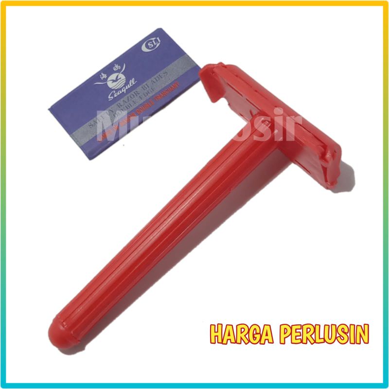 PERLUSIN Alat Cukur Jenggot Kumis Pencukur Cukuran Kumis Dan Jenggot Manual Pisau Silet Junior