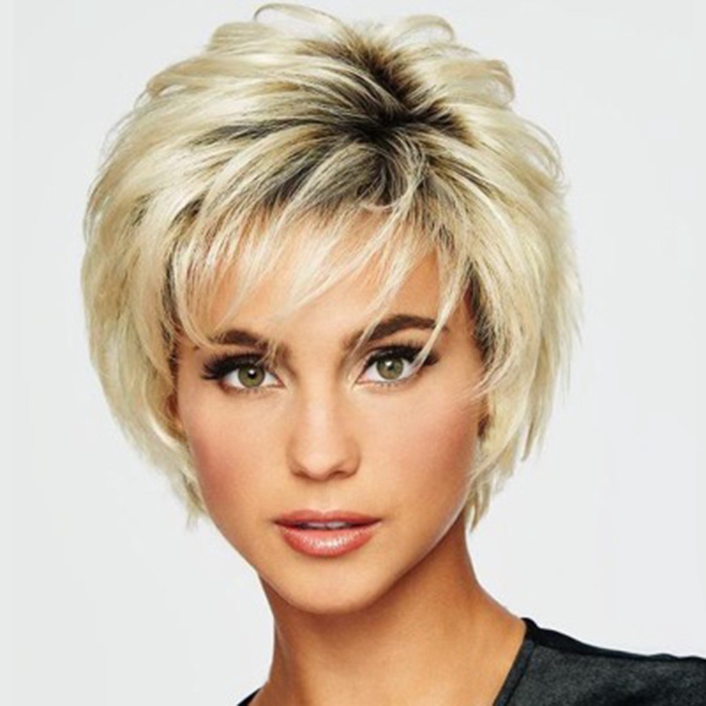 Fashion Synthetic Short Straight Gold Women S Wigs Natural Hair