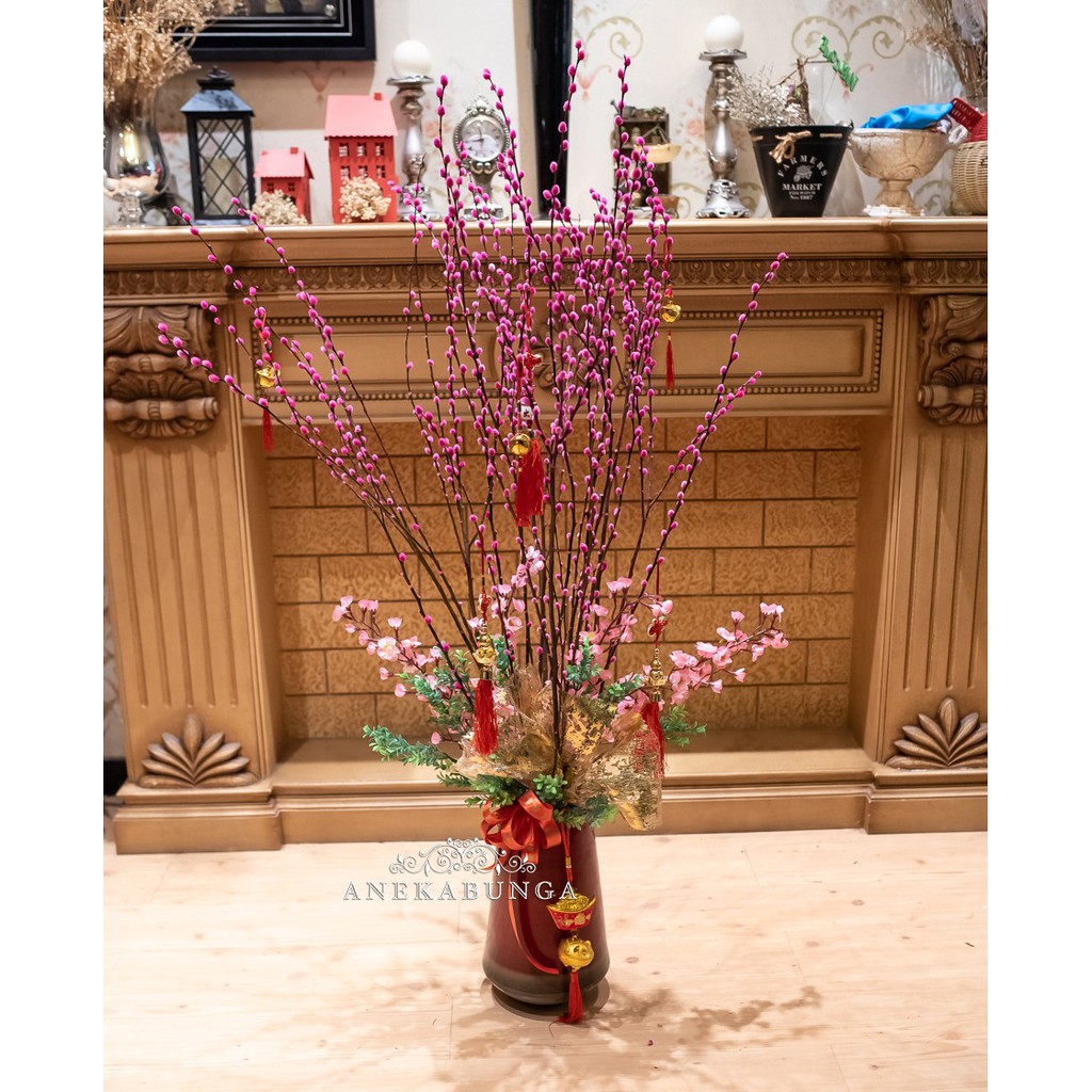 Jual Pohon Imlek Pussy Willow Tahun Baru Cina Chinese New Year Tree Mei Hua China Ang Pao Bunga 4386