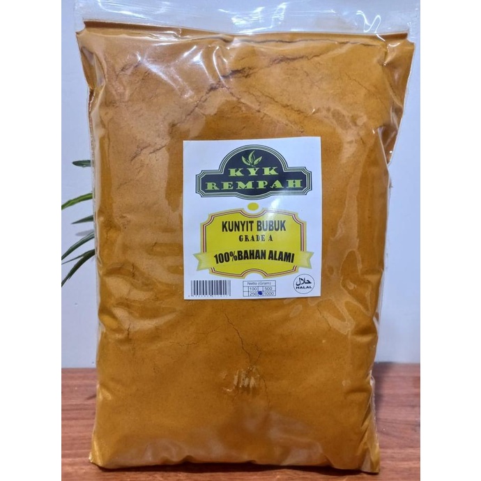 

Pack Serbuk bubuk Kunyit / Kunir Bubuk kuning murni asli 1 kg alami