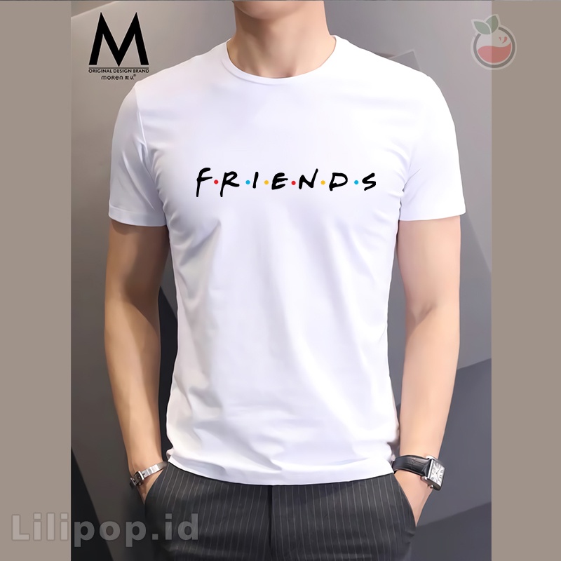 Lilipop Kaos Pria Friends Baju Distro Basic Tshirt Kasual