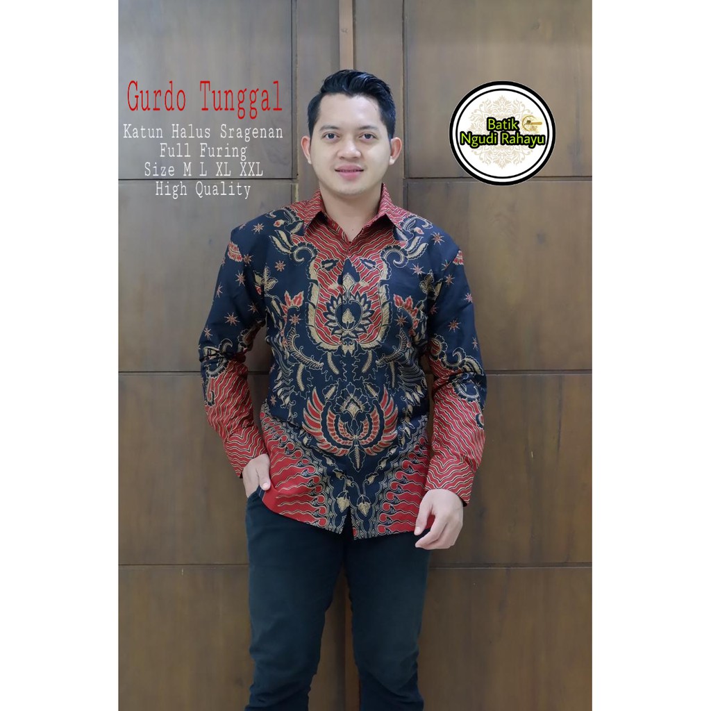 GURDO TUNGGAL NGUDI RAHAYU KEMEJA BATIK SOLO PRIA LENGAN PANJANG LAPIS FURING ATASAN BATIK PREMIUM MODERN KATUN HALUS WIBISONO PEKSI SATRIO DAUN RANTAI WIJAYA KUSUMA GUNTUR PURBO PEKSI GUMELAR MAHKOTA NOGO NAVI SEMAR GUNUNGAN KARTIKO UNGU WARDOYO KENCONO