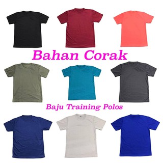 JM - Kaos Training Polos / Baju Running / Bahan ”Corak” 01&02