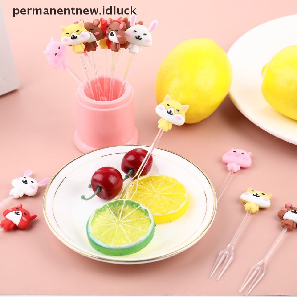 8 Pcs Garpu Tusuk Gigi Desain Kartun Princess Untuk Makanan Ringan Kue Buah Bento Anak