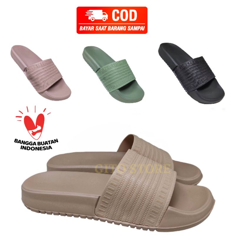 Sandal selop karet wanita - sandal santai cewek - selop wanita 24 - 40