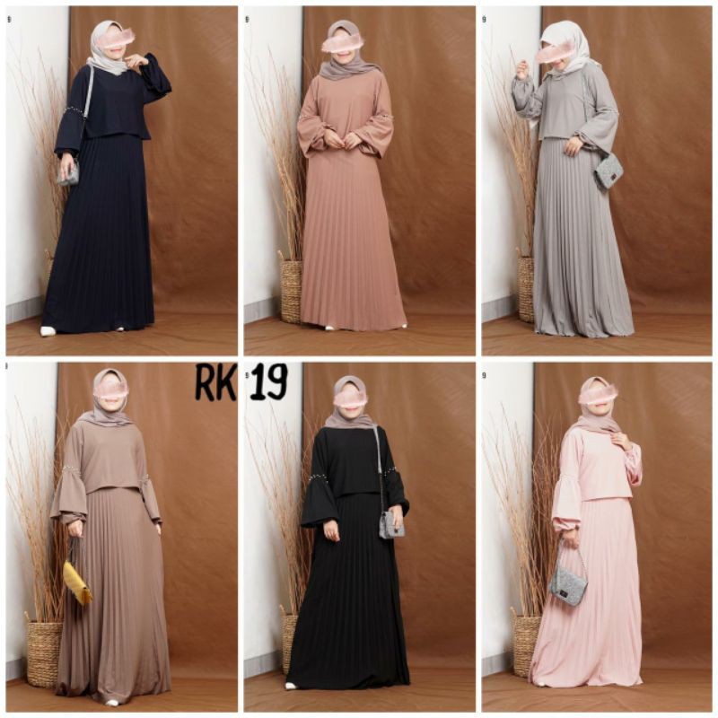 Gamis Plisket Premium By Hi fashion Rk 19