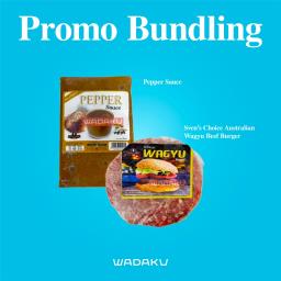 

Wagyu Australian Beef Patty Burger Bundling Pepper Sauce Svenschoice
