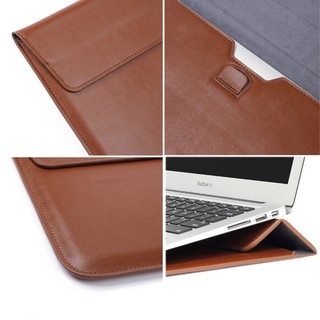 Sarung Laptop Bahan Kulit + Stand untuk Laptop Macbook Pro