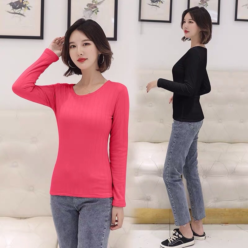 Atasan Musim dingin Wanita Winter Thermal Pullover Winter Top