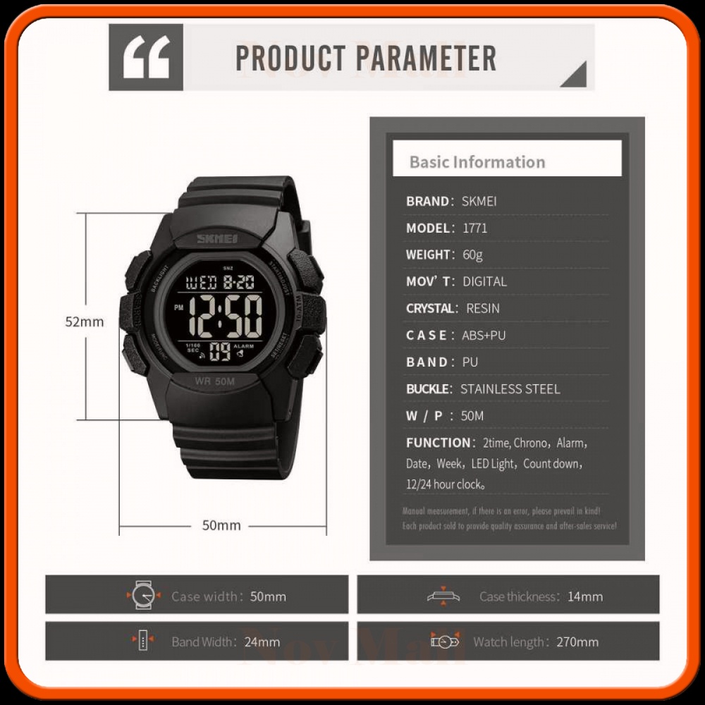 SKMEI Jam Tangan Digital Pria Sport - 1771