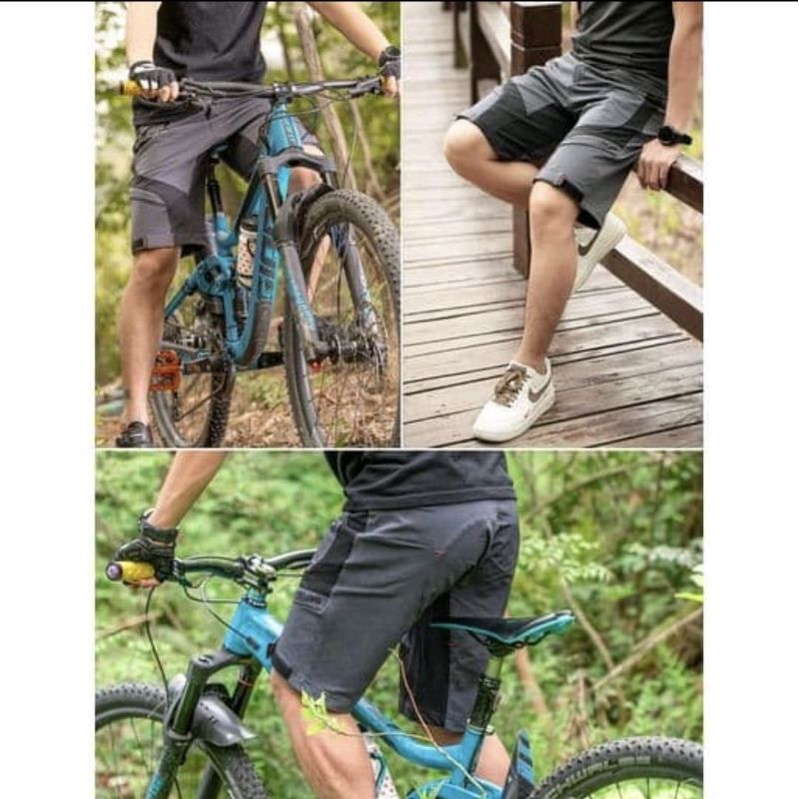 Celana ROCKBROS YPK020 Padded 2 in 1 MTB RB sepeda Lipat Cycling Short