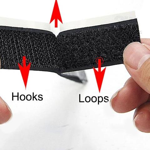 ❅ 1 Roll Lakban Velcro Perekat Serbaguna Double Tape plus Lem 3M Hook Loop Magic Nylon Sticker ❇