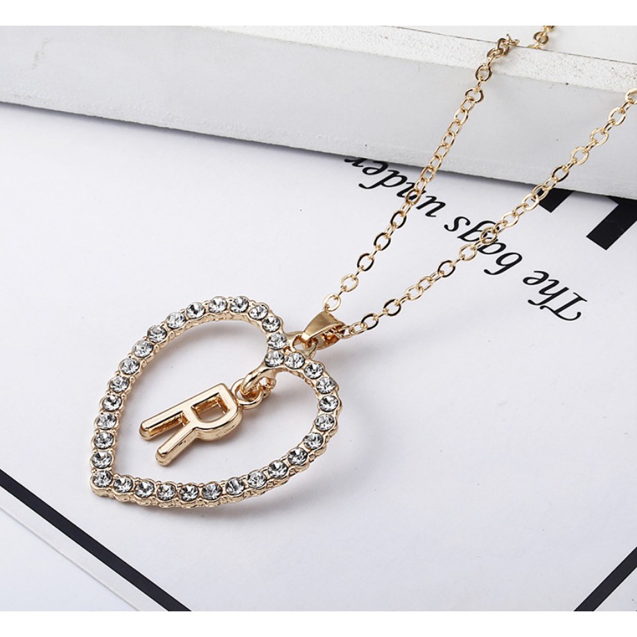 Grosir - K485 (N - Z) Kalung Huruf Love Besar Stainless / Fashion Style / Set Perhiasan Wanita