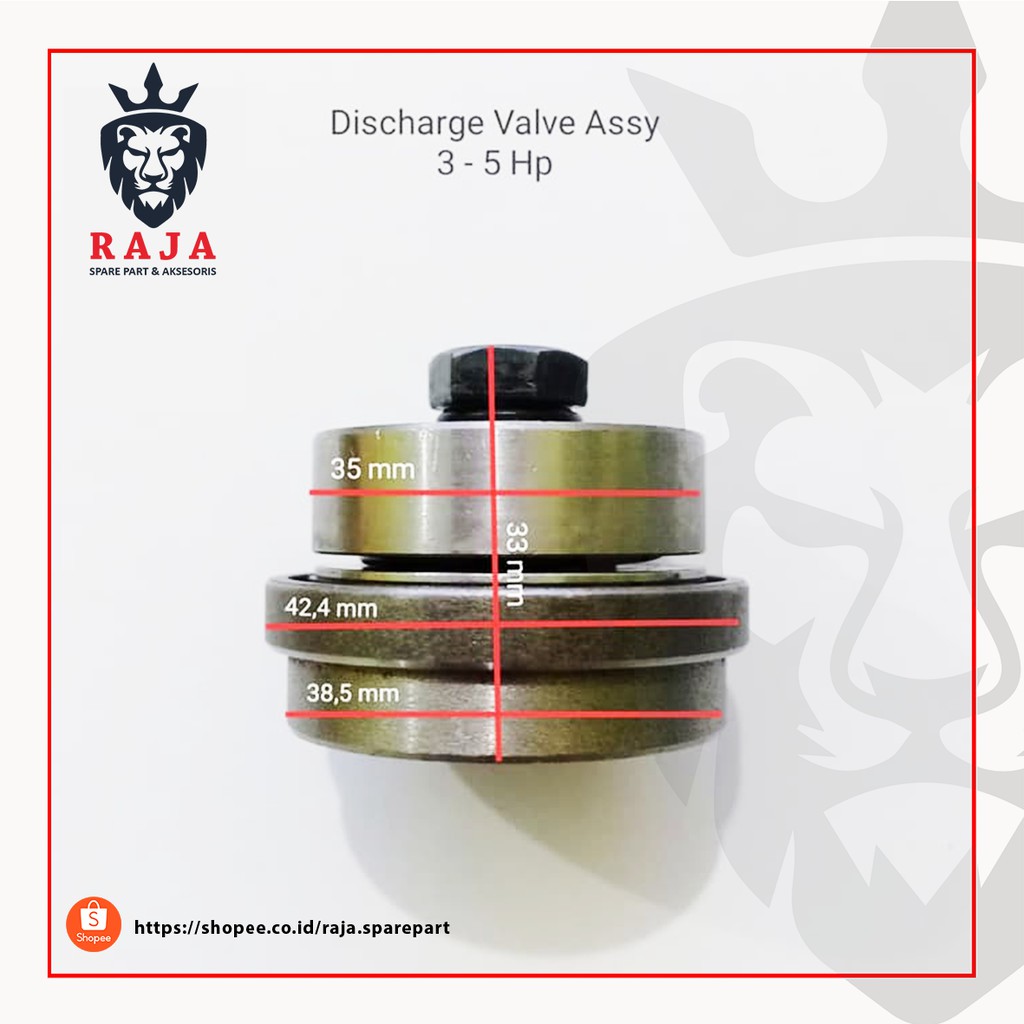 Discharge valve assy 3 – 5 hp kompresor angin kompresor angin shark