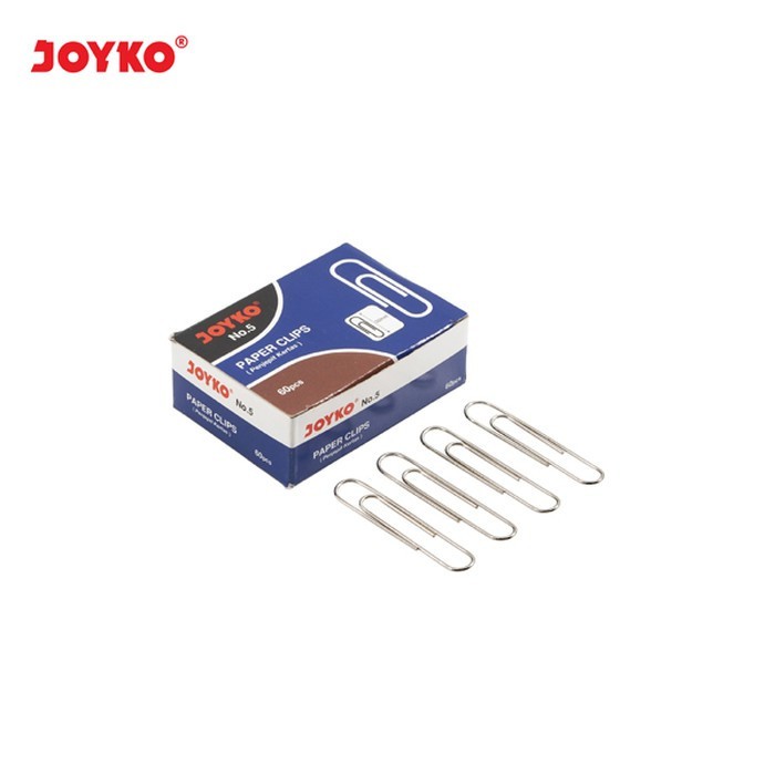 

Paper Clip / Klip / Penjepit Kertas Joyko No.5 - 1 Box isi 60 pcs