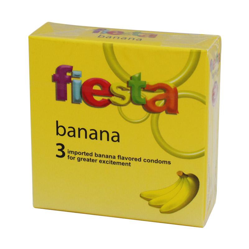 Fiesta Kondom Banana 3 Pcs - Alat Kontrasepsi