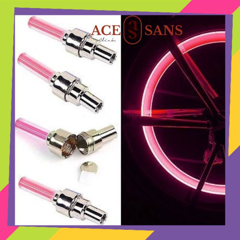 Tutup Pentil LED Nyala Lampu Ban Sepeda Motor Mobil I Pentil Ban Sepeda I Pentil Sepeda I Pentil