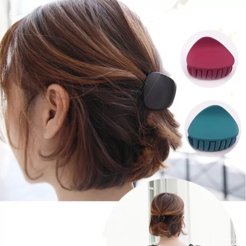 Jedai Doff Bulat 4.5cm Jepit Rambut Matte Korea Jedai Doff Ikan Jepit Rambut Imut Hair Claw Clips