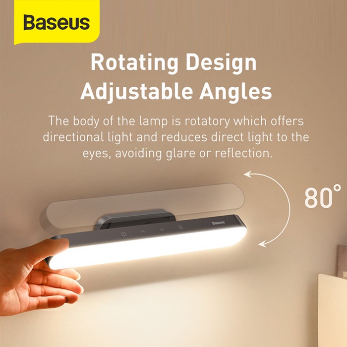 Baseus Magnetic Lampu Meja Lampu Baca Lampu Belajar Lampu Tidur