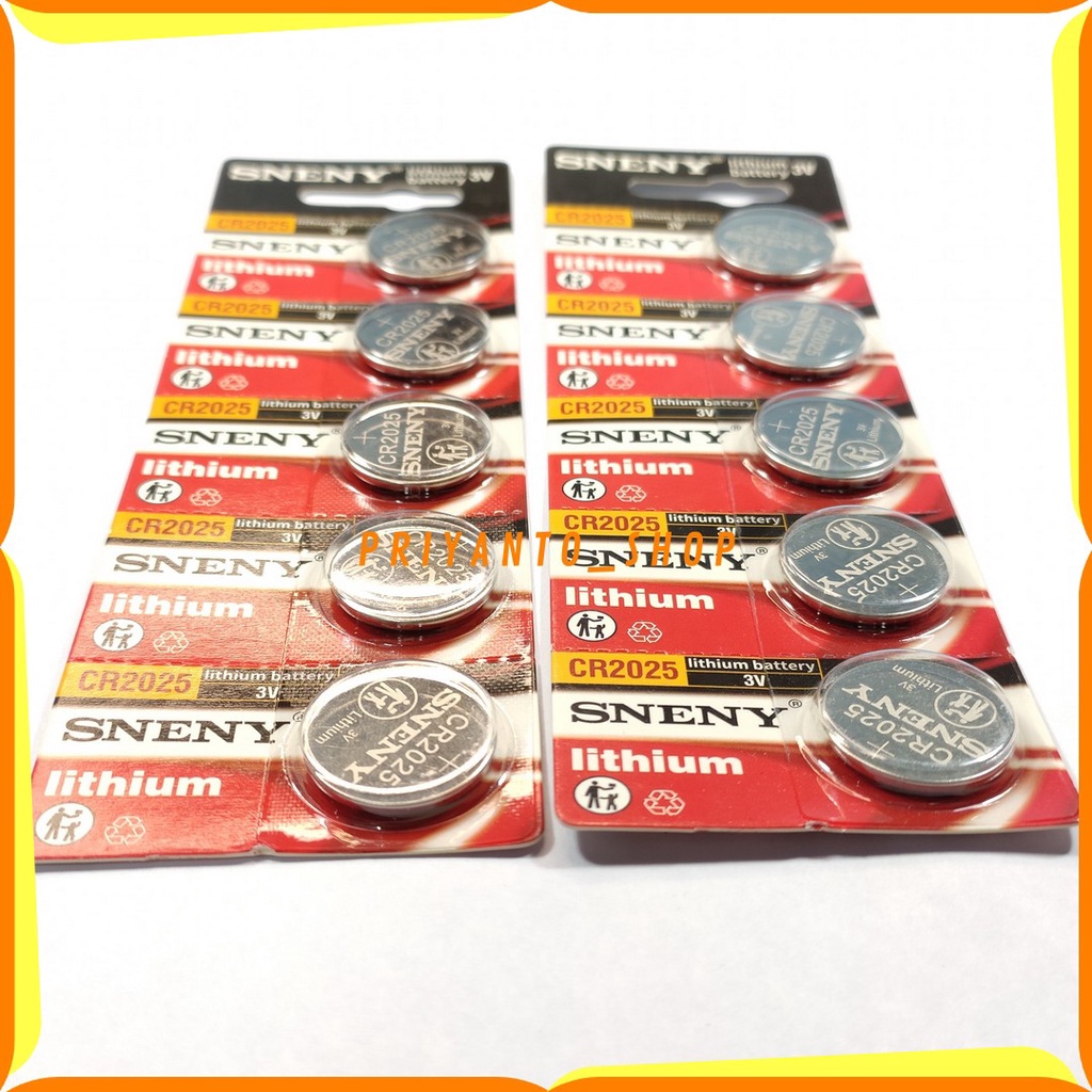 BATREI BATERAI ASLI LITHIUM SNENY CR-2025 CR2025 3V ORIGINAL MURAH