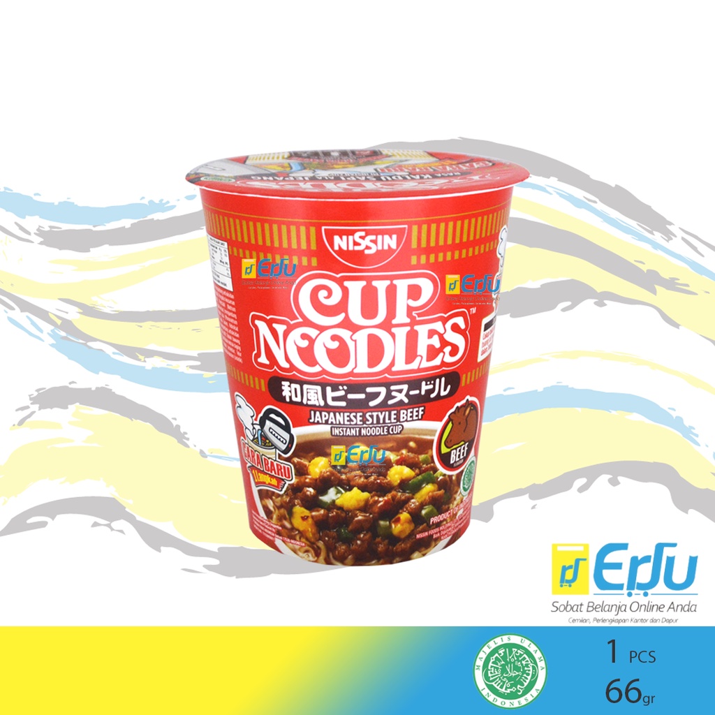 

ECER Nissin Cup Beef Mie Instan Kaldu Sapi Halal - 66gr