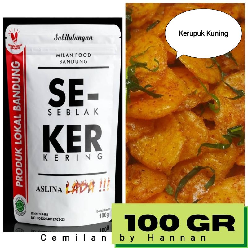 

Seblak Kering Seker Duarr!! Makanan Ringan Kekinian 100 gr - Milan Food Bandung, Renyah dan Gurih