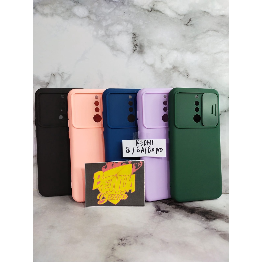 SLIDE CASE MACARON XIAOMI REDMI 8/8A/8A PRO  - SOFCASE SLIDE PELINDUNG KAMERA XIAOMI REDMI 8/8A/8A PRO - BENUA DUNIA