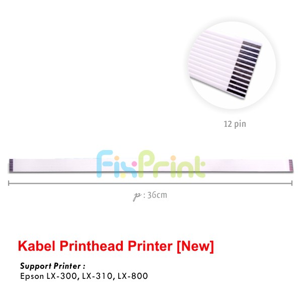 Kabel Head Printer Epson LX-310 LX-300 LX-300 LX-800 (1 Pair) New Cable Flexible LX310 LX300 LX800